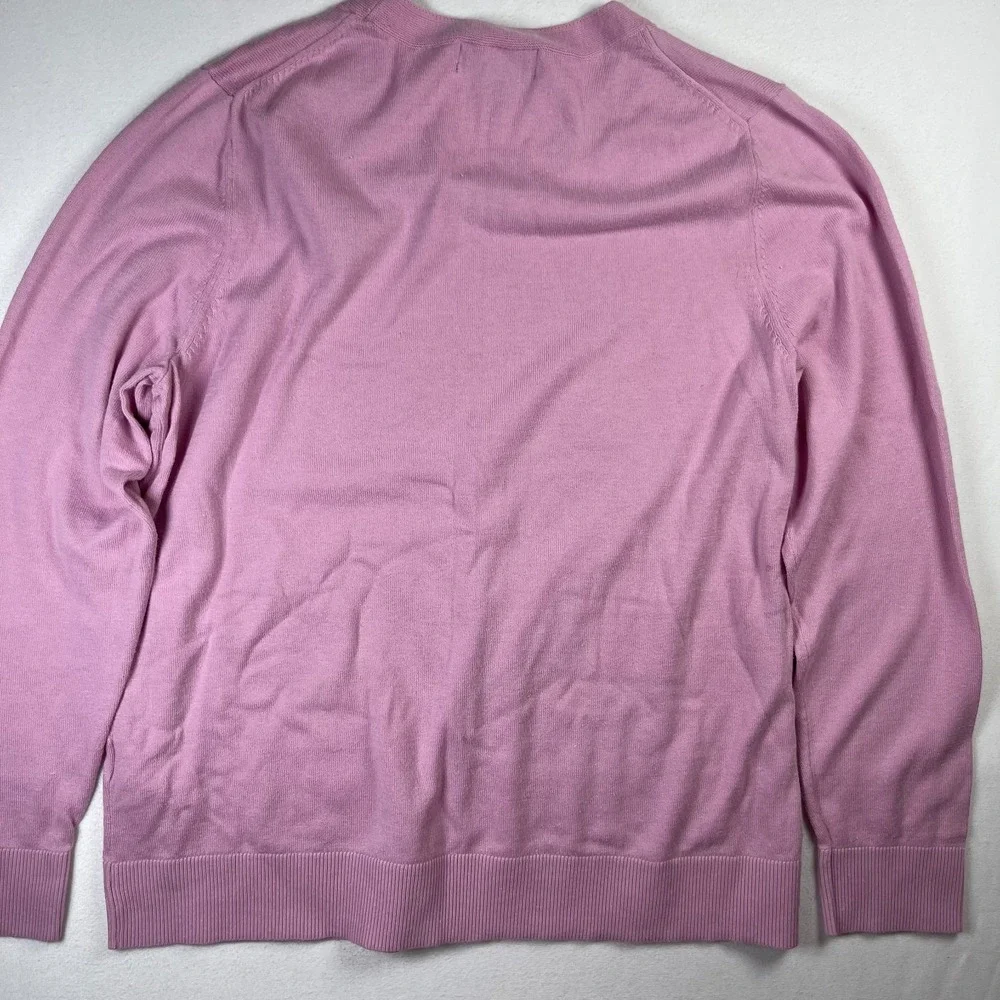 Banana Republic Sweater Men XL Purple Knit Cotton Long Sleeve Crew Neck Pullover